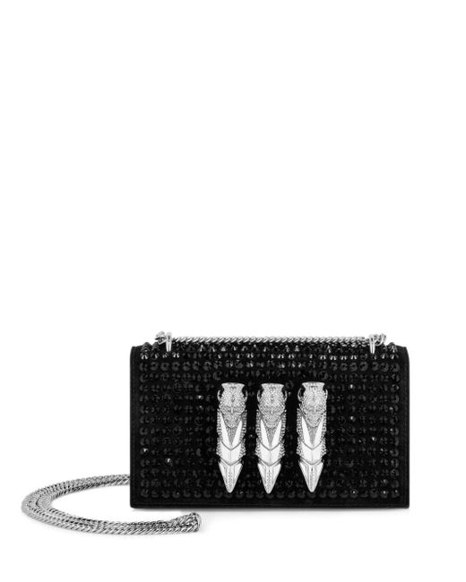 Philipp Plein Black Small Crystal-embellished Shoulder Bag