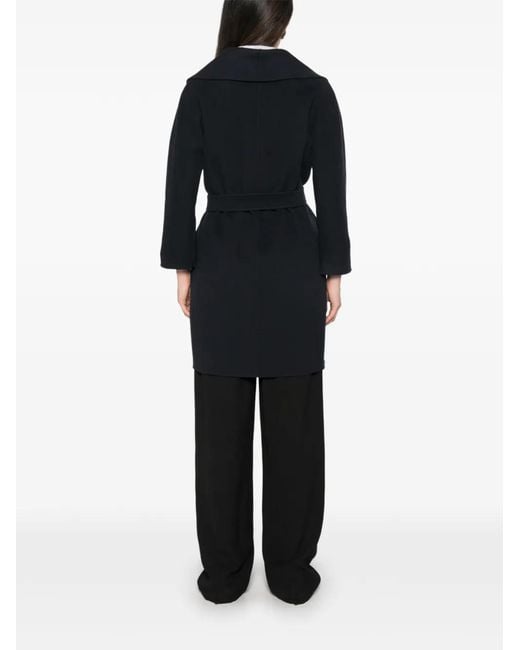 Max Mara Black Messi Long-Sleeve Coat