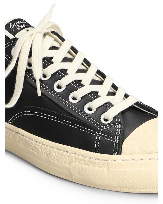 Maison Mihara Yasuhiro White Baskets Roy En Cuir À Coutures Contrastantes for men