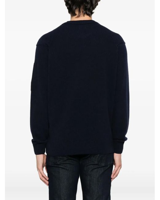 C P Company Pullover Mit Linsen-Detail in Blue für Herren