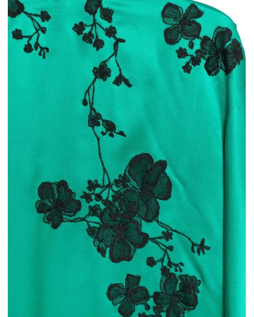 Carine Gilson Blue Lace-Detailed Robe