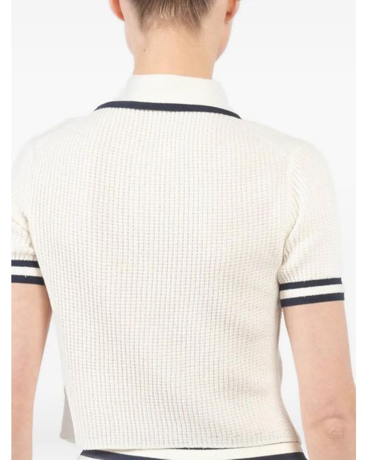 Jonathan Simkhai White Whitten Poloshirt