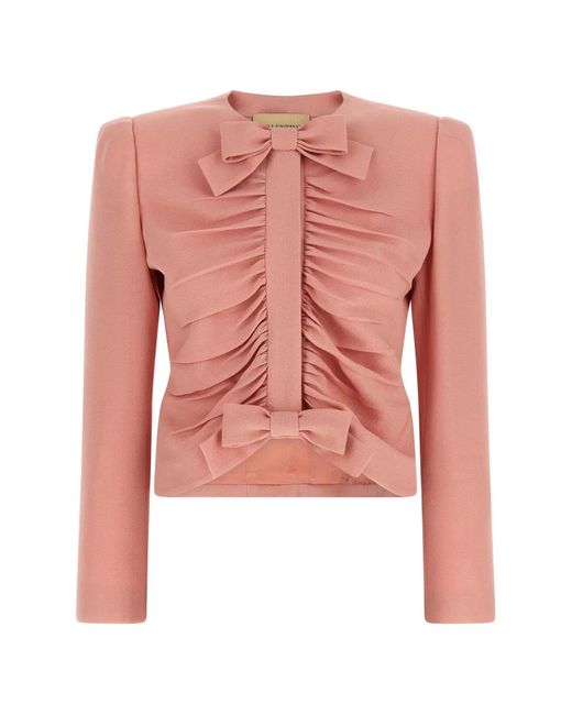 Valentino Garavani Pink Bow-Appliqué Jacket