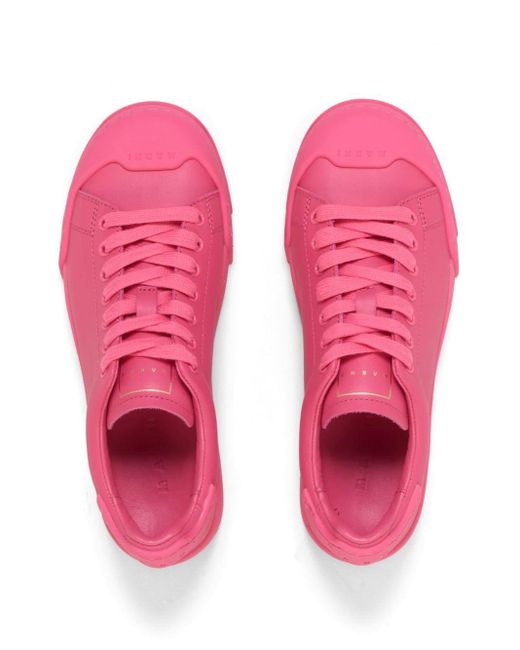 Marni Pink Dada Bumper Leather Sneakers