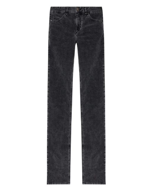 Isabel Marant Blue Cordhose mit Logo-Patch