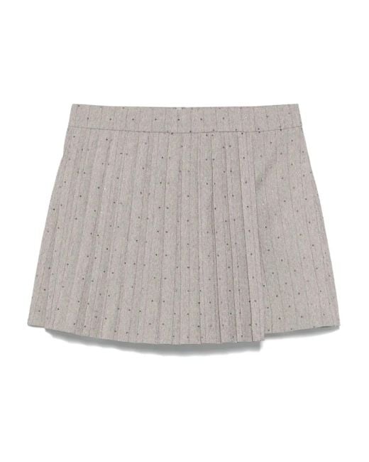 Maje ストライプ スコート Gray