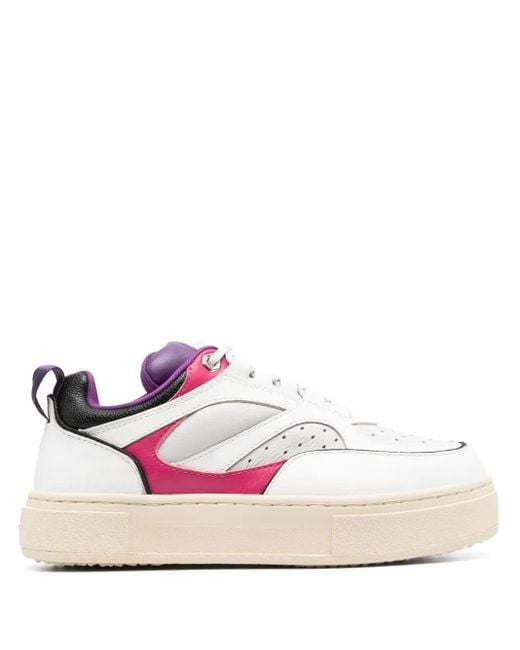 Eytys Pink Sidney Leather Sneakers