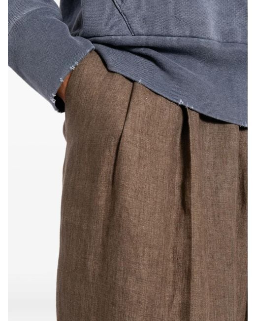 ERL Brown Wide-Leg Tailored Trousers
