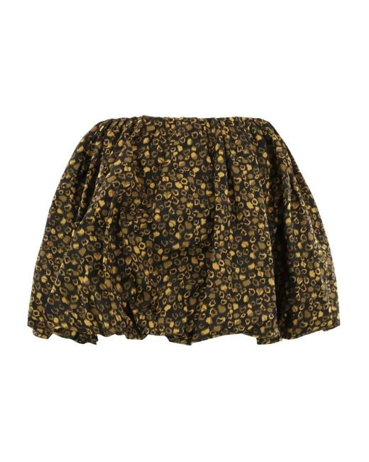 Ulla Johnson Green Bubble-Effect Printed Mini Skirt