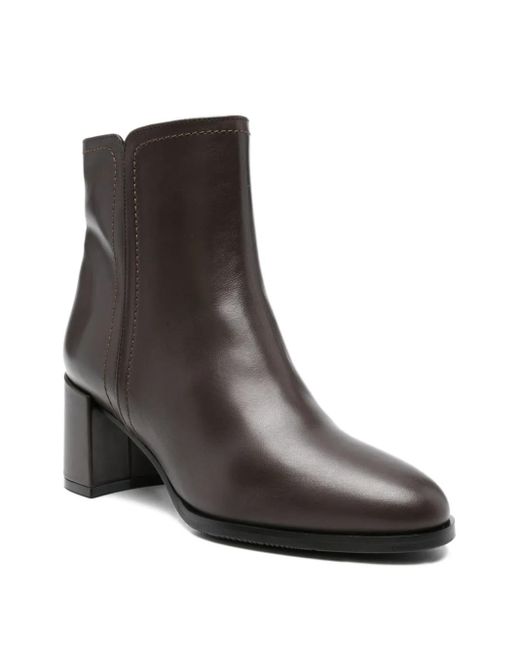 Evaluna Black 70Mm Zip-Detail Block-Heel Ankle Boots