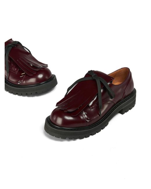 Marni Brown Dada Leather Derby Shoes for men