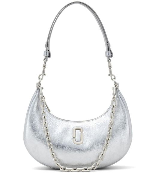 Marc Jacobs The Metallic Leather Curve Shoulder Bag in White Lyst