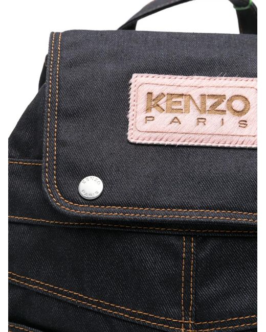 KENZO Black Five Pockets' Backpack for men