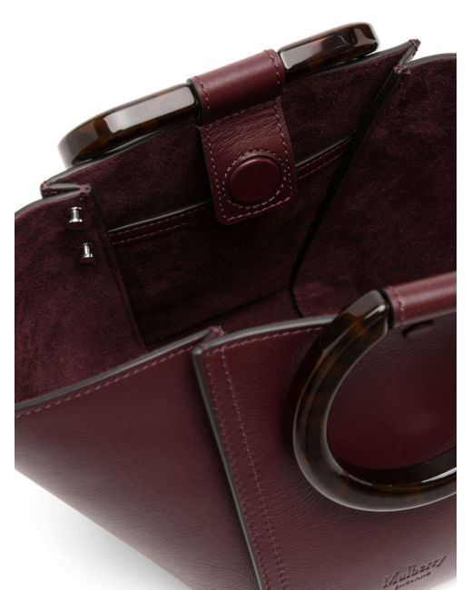 Mulberry Purple Rider Leather Tote Bag