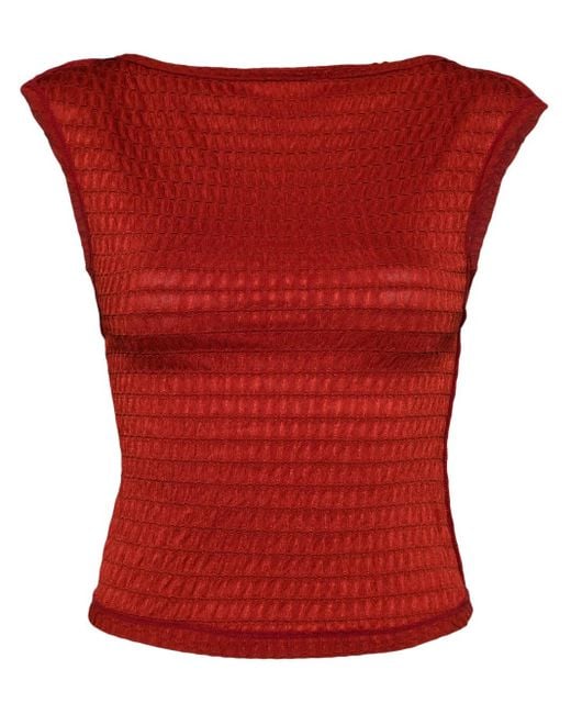 Reformation Red Darra Top