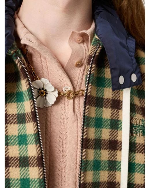 Miu Miu Pink Poloshirt aus geripptem Strick