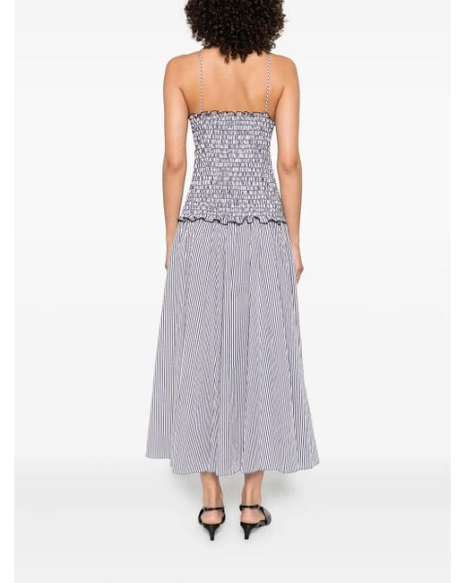 Robe Josie À Coupe Mi-Longue Brandon Maxwell en coloris Gray