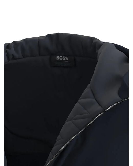Boss Blue Hooded Jacket for men