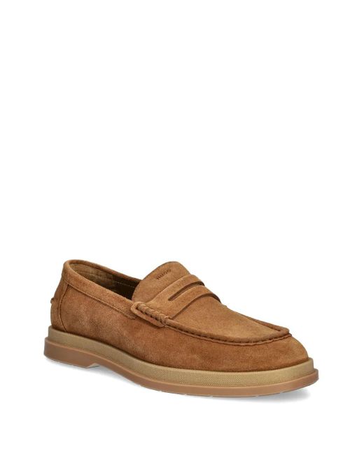 HUGO Brown Suede Loafers for men