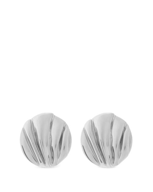 Chloé White Pleats Ohrclips