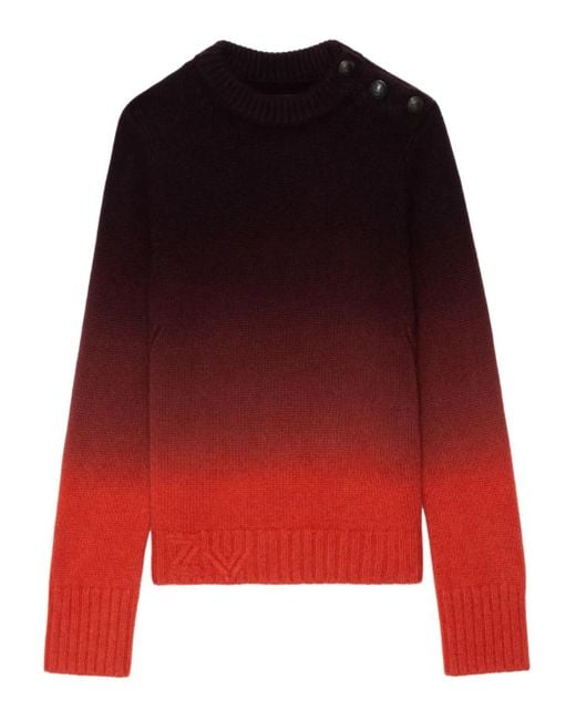 Zadig & Voltaire Red Malty Cashmere Sweater