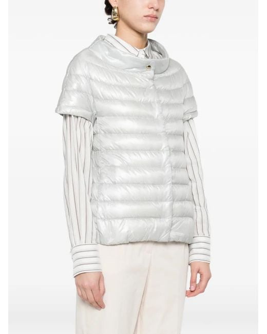 Herno White Cleofe Quilted Jacket
