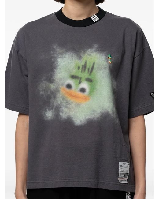 Maison Mihara Yasuhiro Gray Printed Ringer T-Shirt