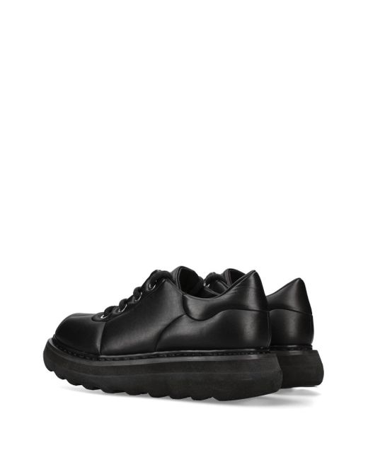 Premiata Black Leather Lace-Up Shoes for men