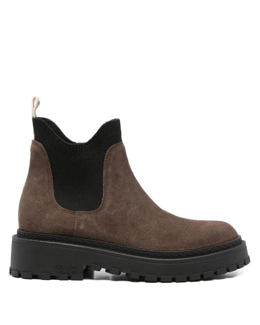 Liu Jo Brown Suede Ankle Boots