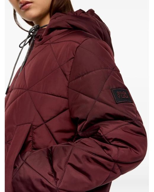 Bimba Y Lola Red Hooded Puffer Coat