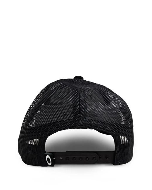 Oakley Green Logo-Patch Mesh-Panel Trucker Hat for men