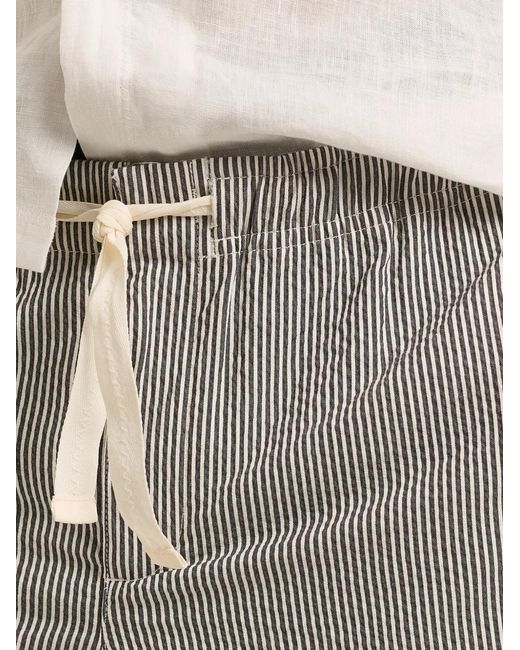 Orlebar Brown Gray Alex Striped Seersucker Shorts for men