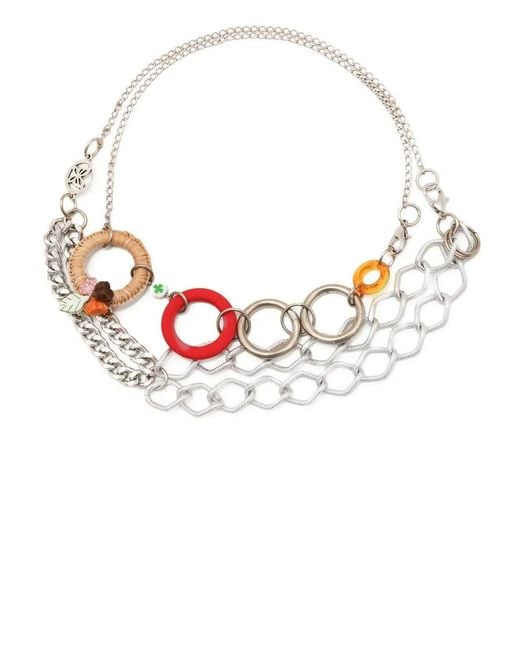 Amir Slama Metallic Multi-Chain Charm Necklace