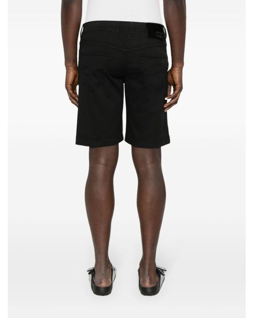 Jacob Cohen Black Twill Bermuda Shorts for men