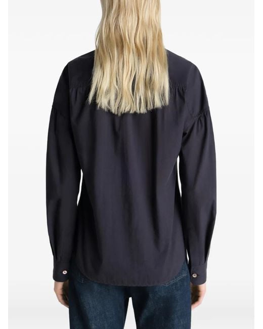 Lemaire Blue Pointed Collar Shirt