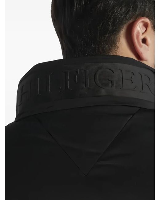 Tommy Hilfiger Black Logo-Embellishment Padded Jacket for men