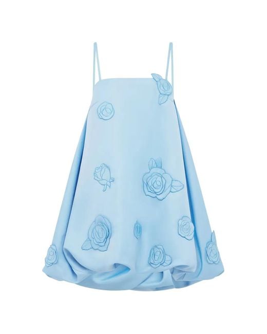 LEO LIN Blue Patsy Floral Mini Dress