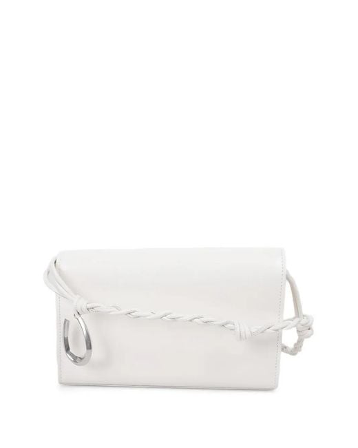 Jil Sander White Tangle Shoulder Bag