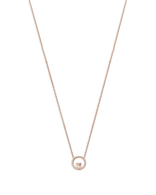 Emporio Armani Metallic Circle-Pendant Necklace
