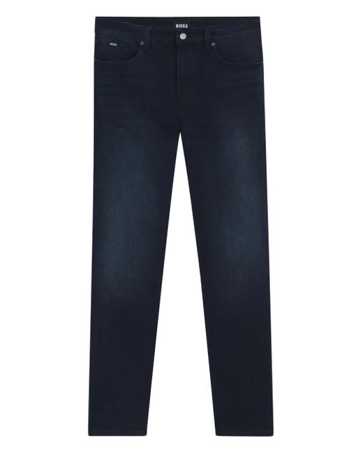 メンズ Boss ロゴパッチ ジーンズ Blue