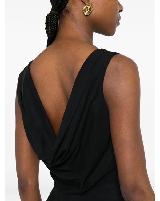 La Petite Robe Di Chiara Boni Black Cowl-Neck Maxi Dress