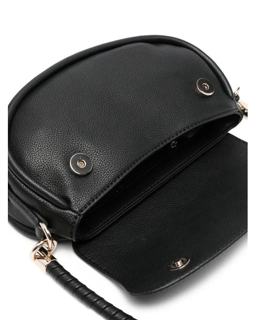 Guess Black Danya Triangle Logo Leather Tote Bag