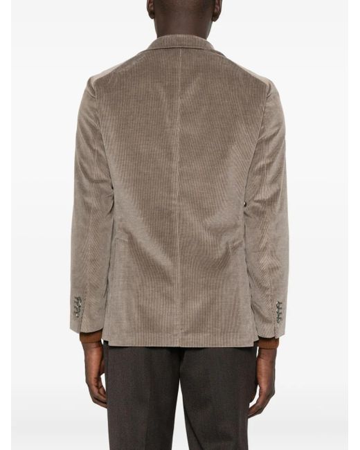 メンズ Tagliatore コーデュロイ パッチポケット ジャケット Brown