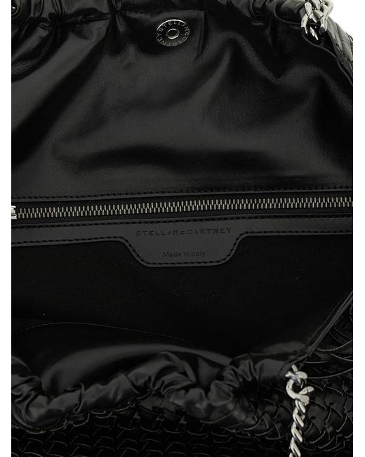 Stella McCartney Black Medium Falabella Fringe-Trimmed Tote Bag