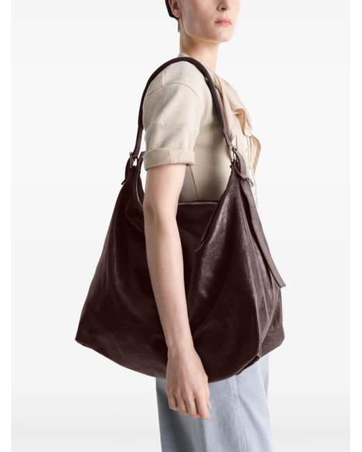 Lemaire Belted Shoulder Bag in Brown | Lyst