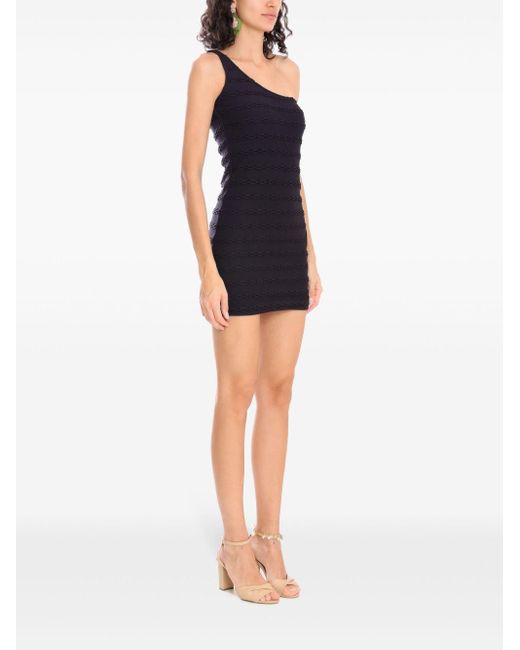 Amir Slama Black One-Shoulder Mini Dress