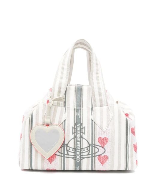 Vivienne Westwood White Mittelgroße Archive Yasmine Tote Bag