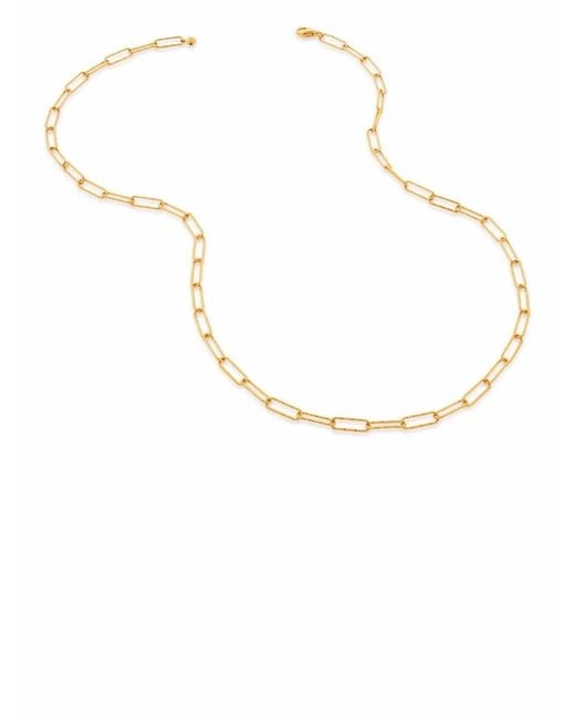 Monica Vinader White Alta Textured Chain Necklace
