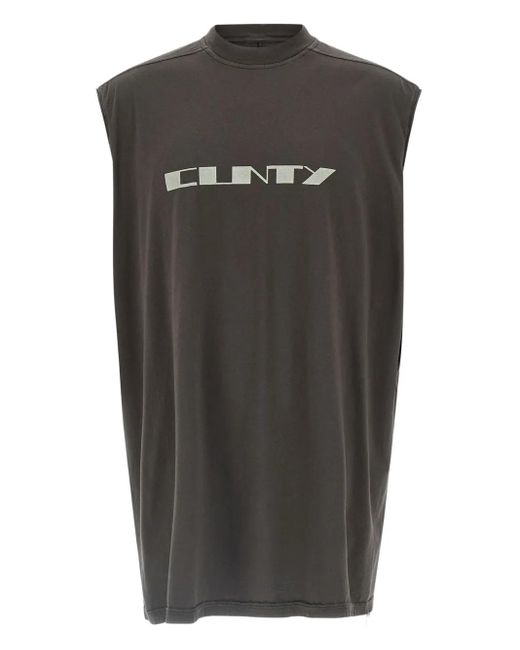 メンズ Rick Owens Trap T トップ Gray