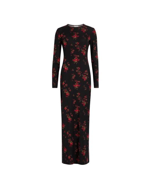 Reformation Black Tommie Floral Maxi Dress